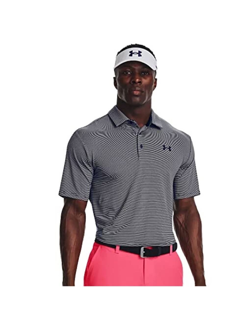 Mens under Armour striped playoff polo 3.0 Size Medium NWT $70 retail